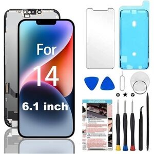 iPhone 14 Screen Replacement 6.1" 3D Touch LCD Display Digitizer Repair Tool Kit